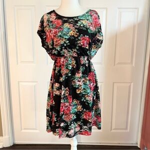 Stitch Clothing Co. Black Floral Lace Stretch Dress